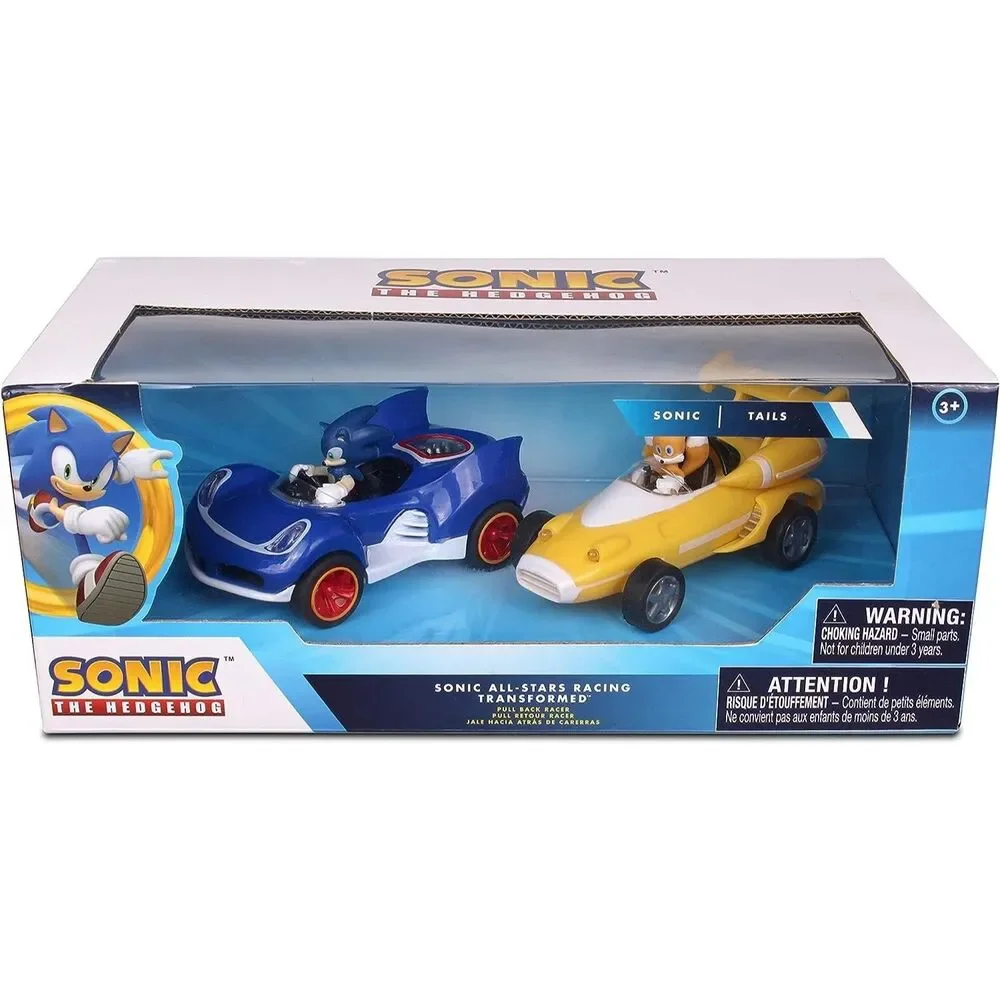 Sonic the Hedgehog and Tails All-Stars Racing Pull Back Legends 2-Pk Toy Gift